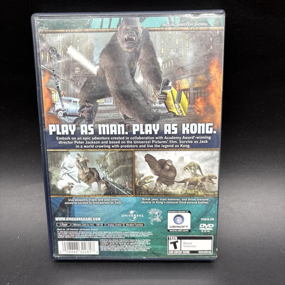 Peter Jackson's King Kong PlayStation 2 PS2 Video Game Complete With Manual